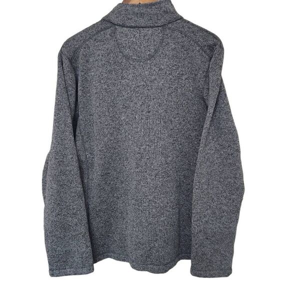 Woolrich Pullover Sweater Sweatshirt Men's Large 1/4 Snap Front Gray - Picture 2 of 5